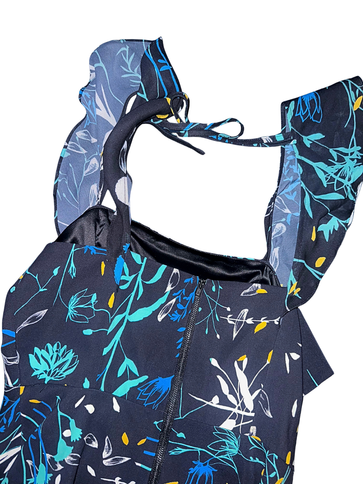 ruffle peplum crepe tank