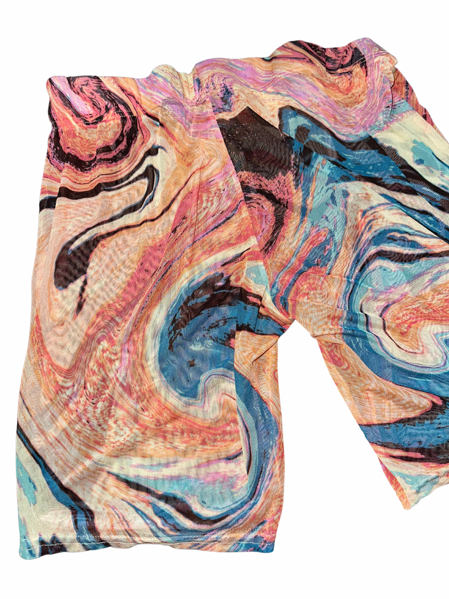 sheer trippy shorts