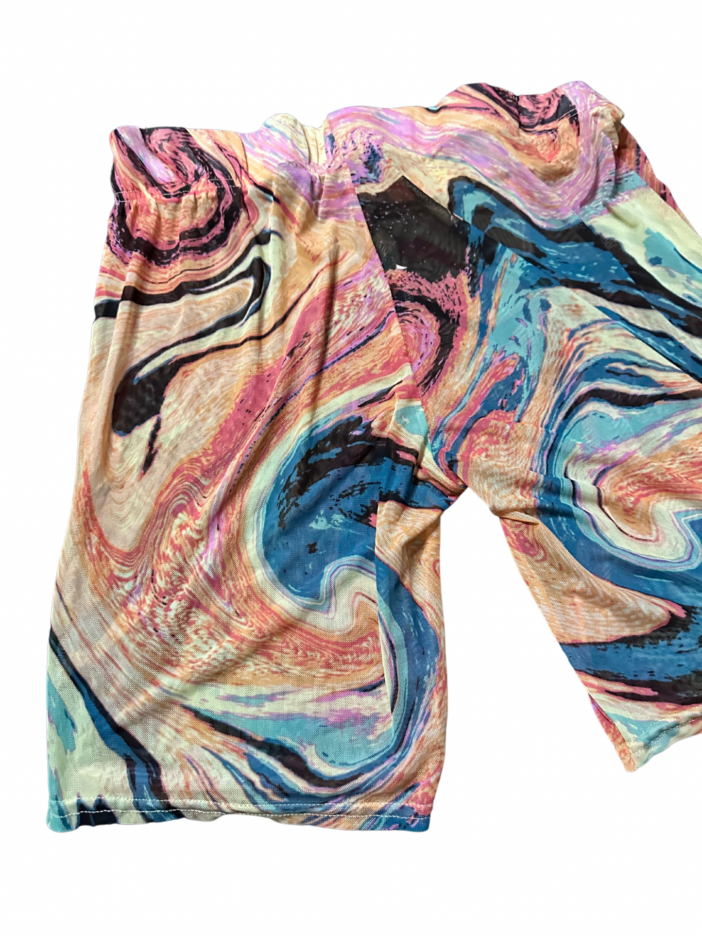 sheer trippy shorts