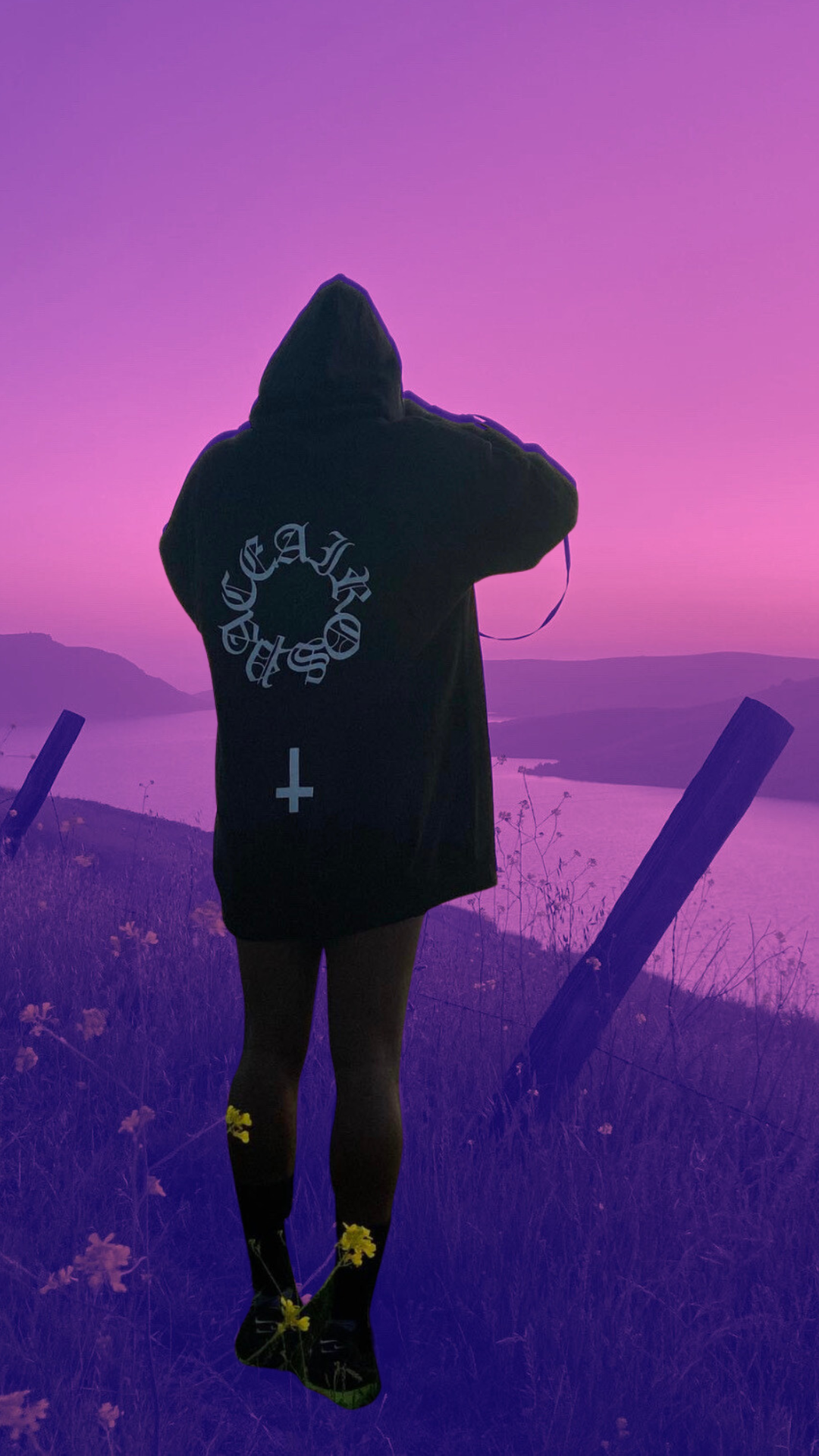 galaxia hooded fleece
