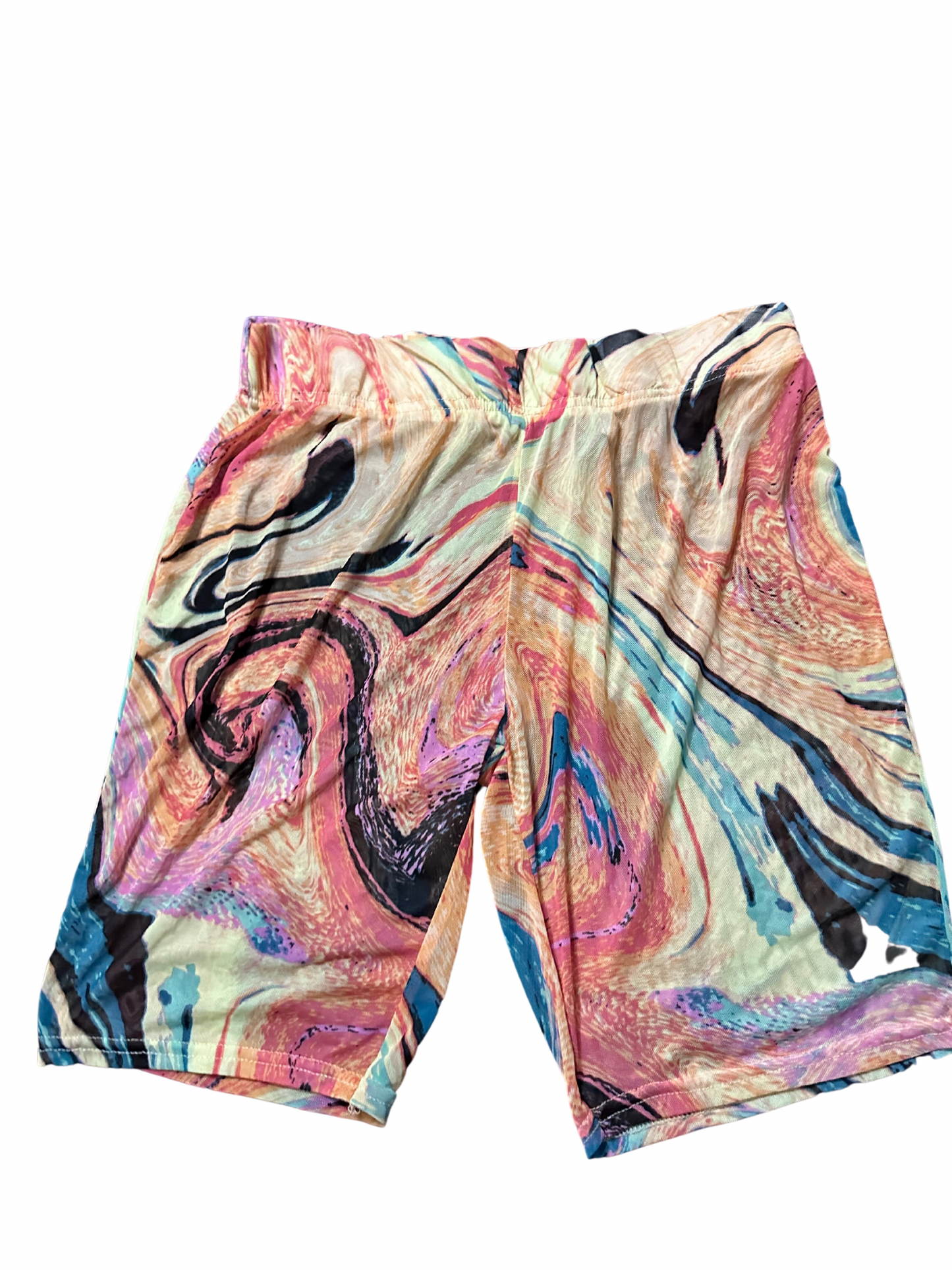 sheer trippy shorts