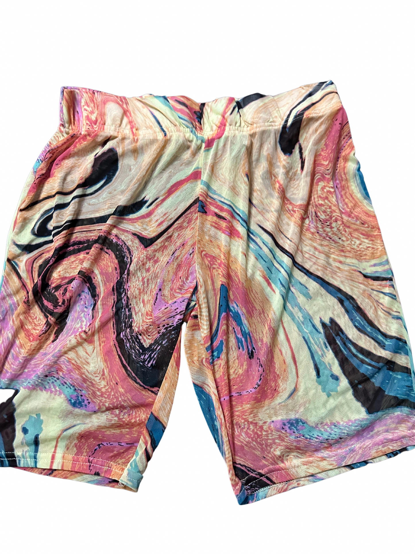 sheer trippy shorts