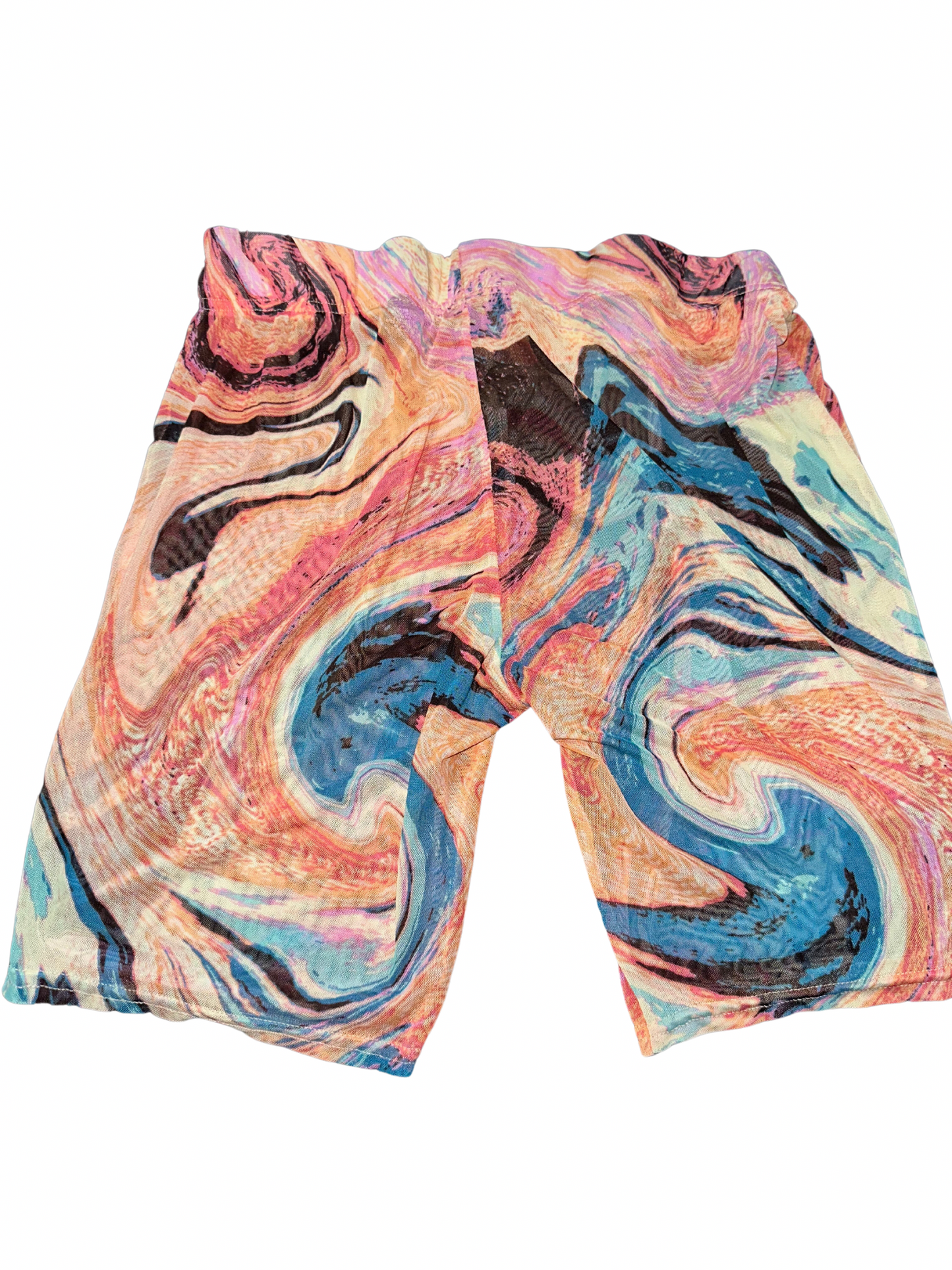 sheer trippy shorts
