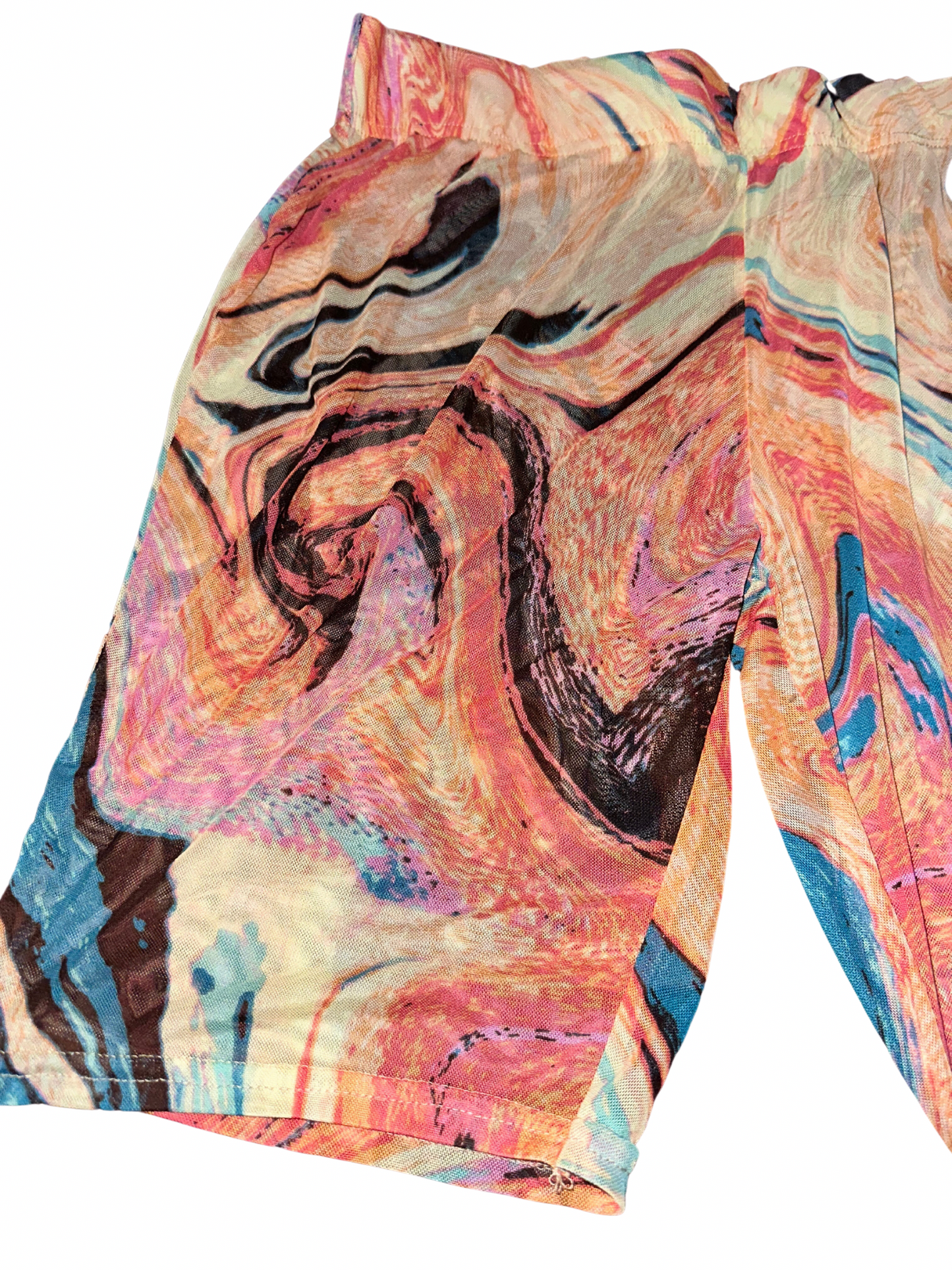 sheer trippy shorts