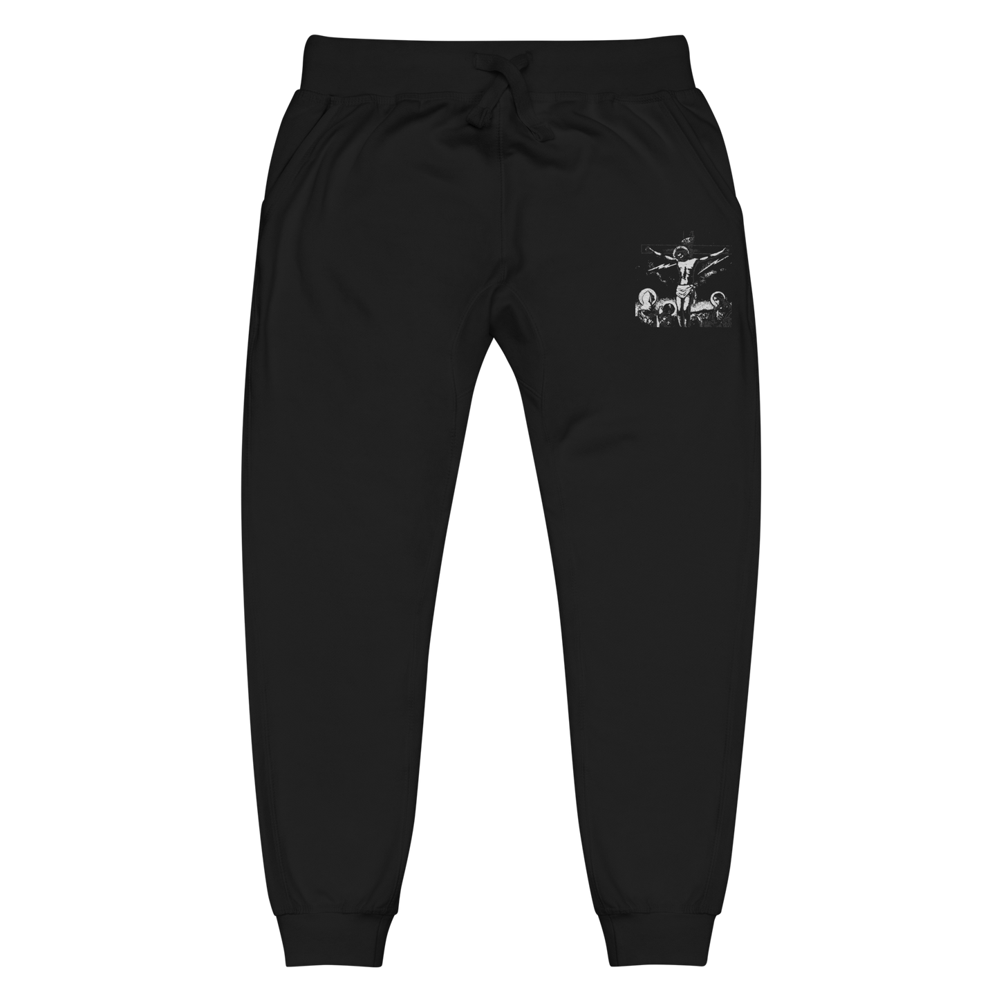 'i'm not saying i'm jesus, i'm saying i'm jesus christ" sweatpants (black)