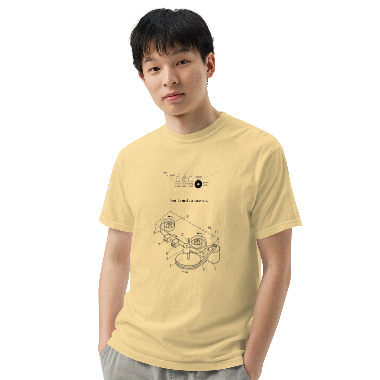 "how to make a cassette" tee ver. 1