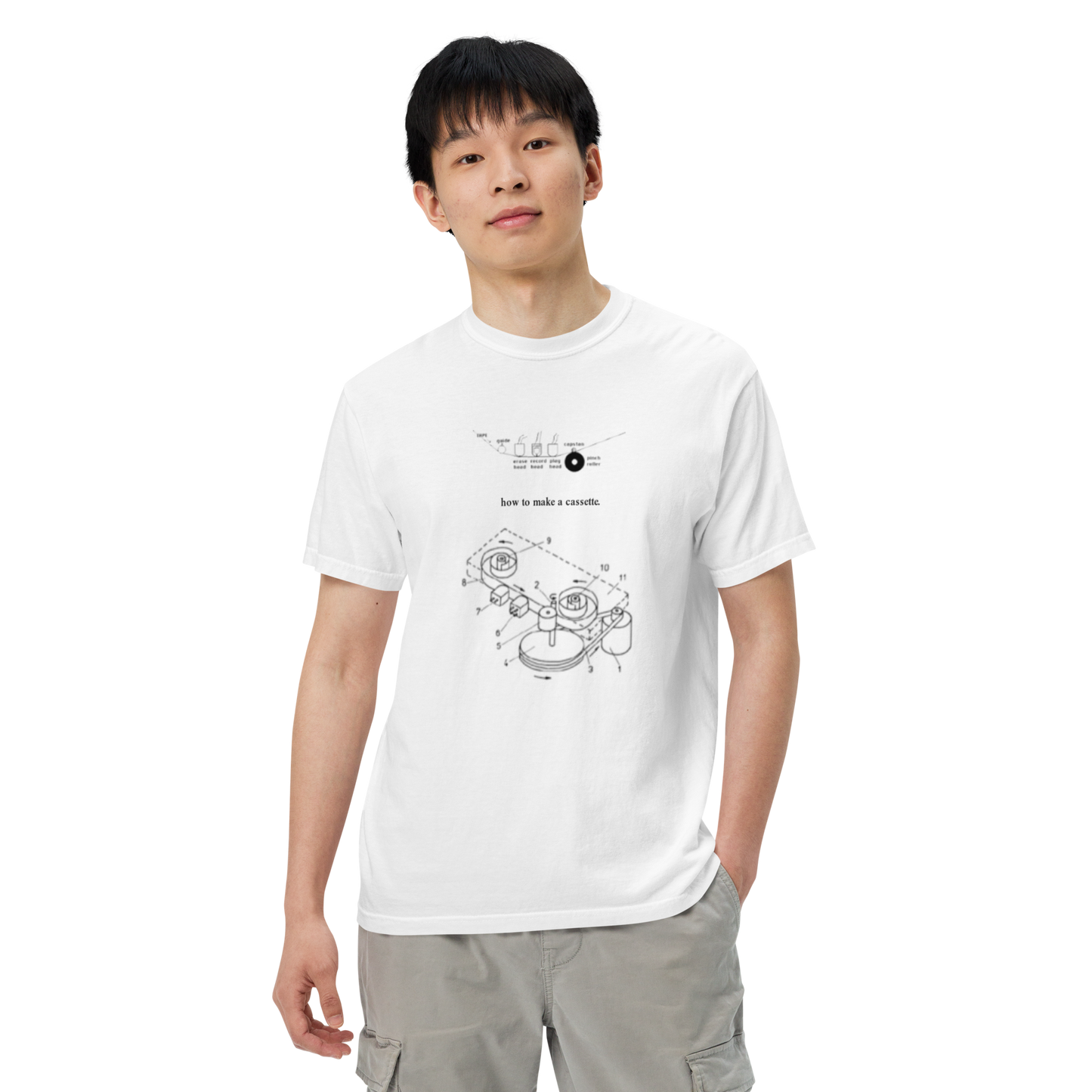 "how to make a cassette" tee ver. 1