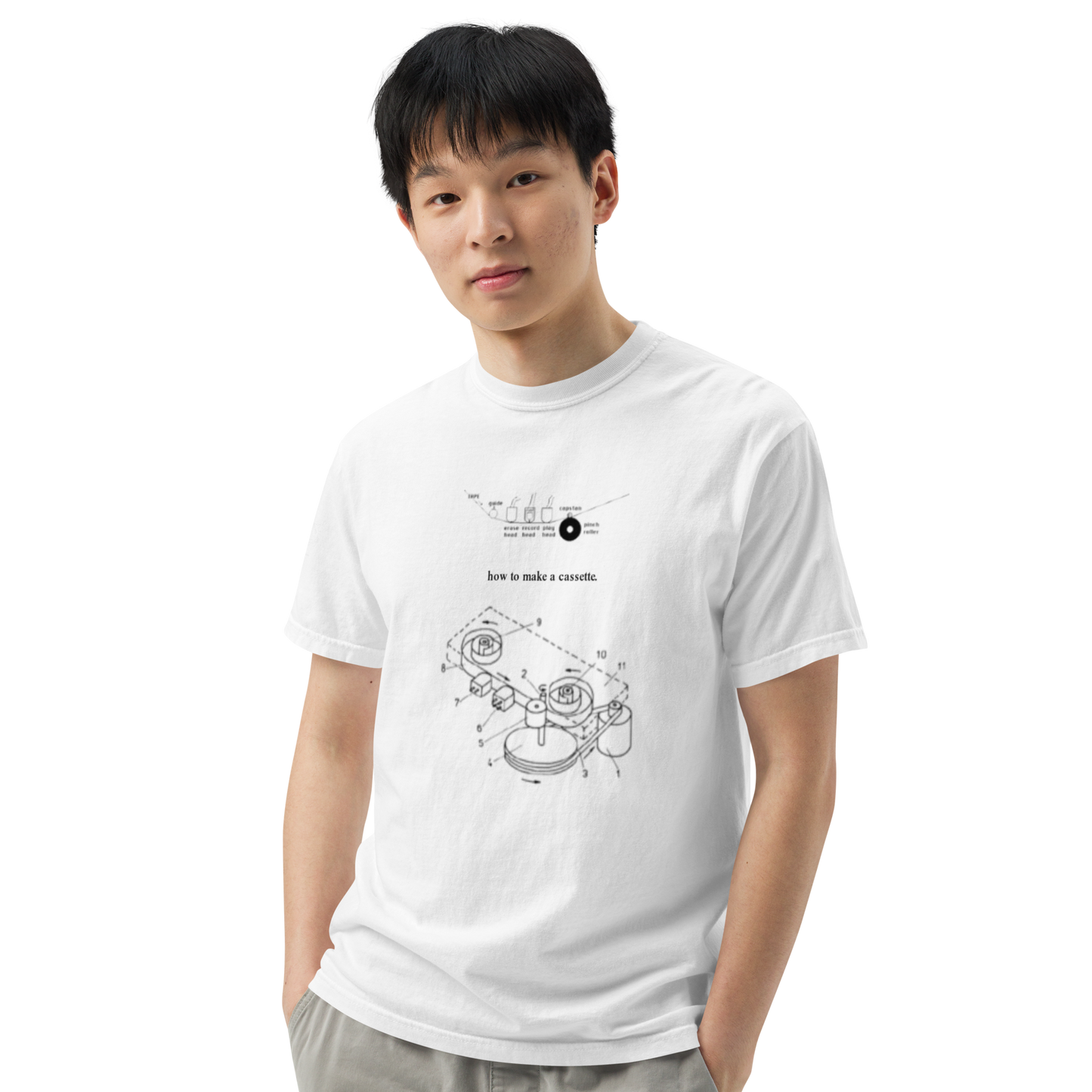 "how to make a cassette" tee ver. 1