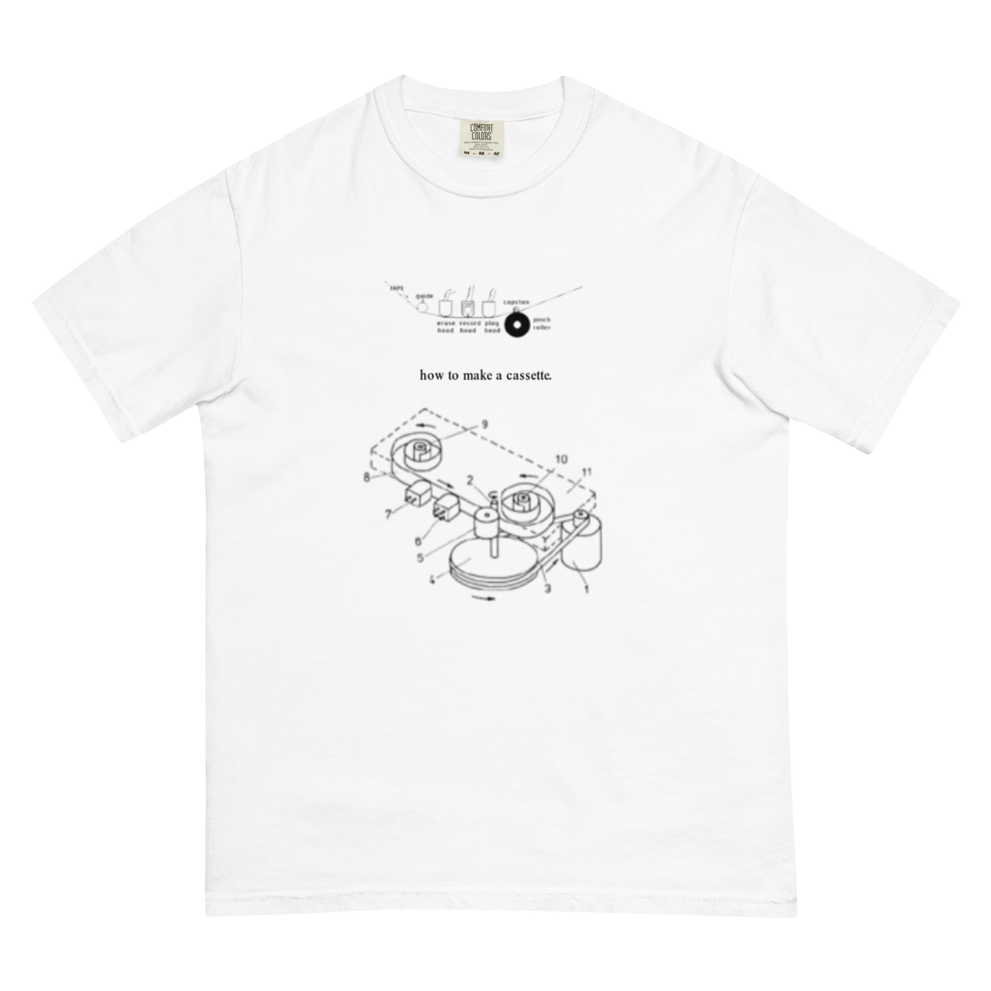 "how to make a cassette" tee ver. 1