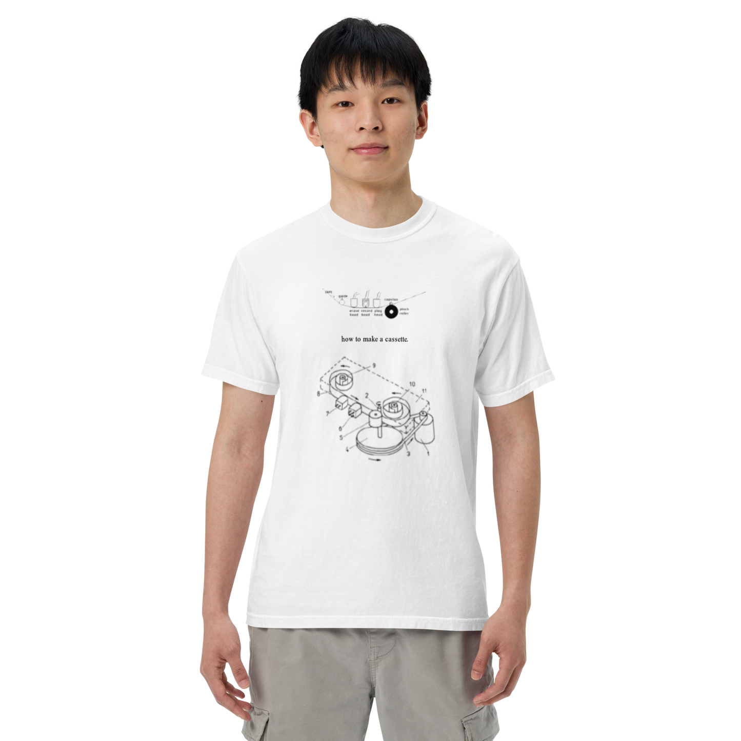 "how to make a cassette" tee ver. 1