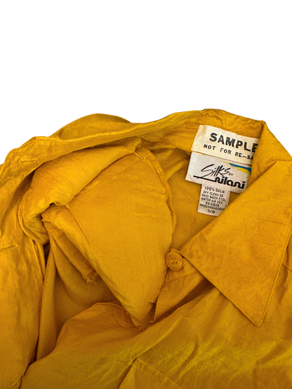 vintage silk gold dress