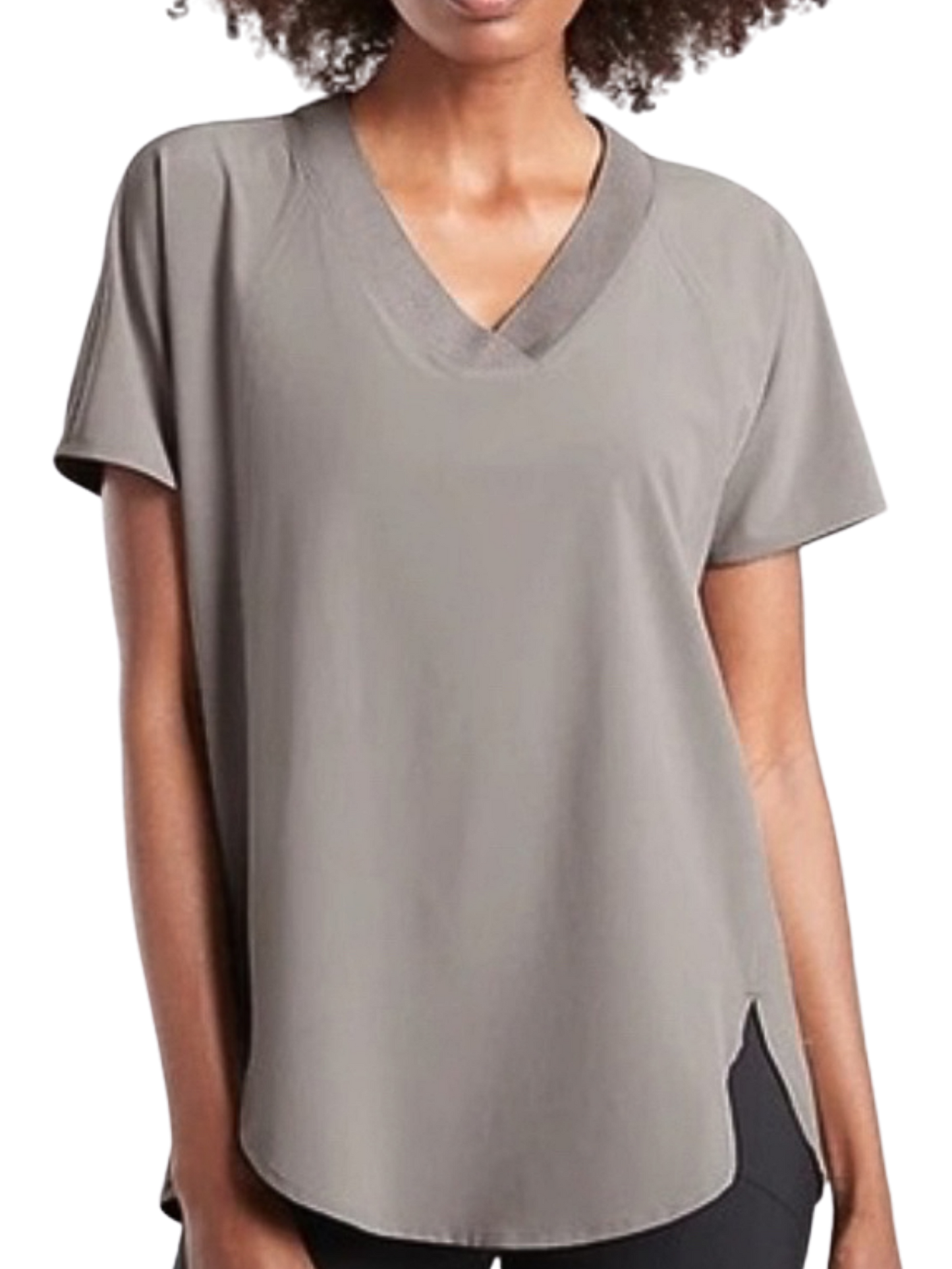 gray workout travel top