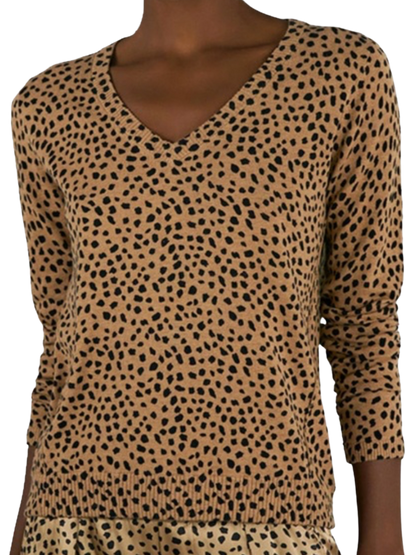leopard knit sweater