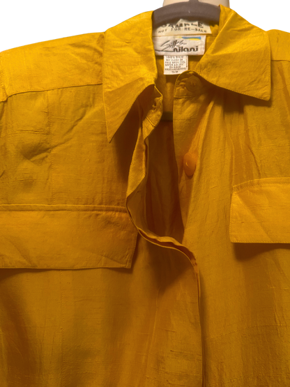 vintage silk gold dress