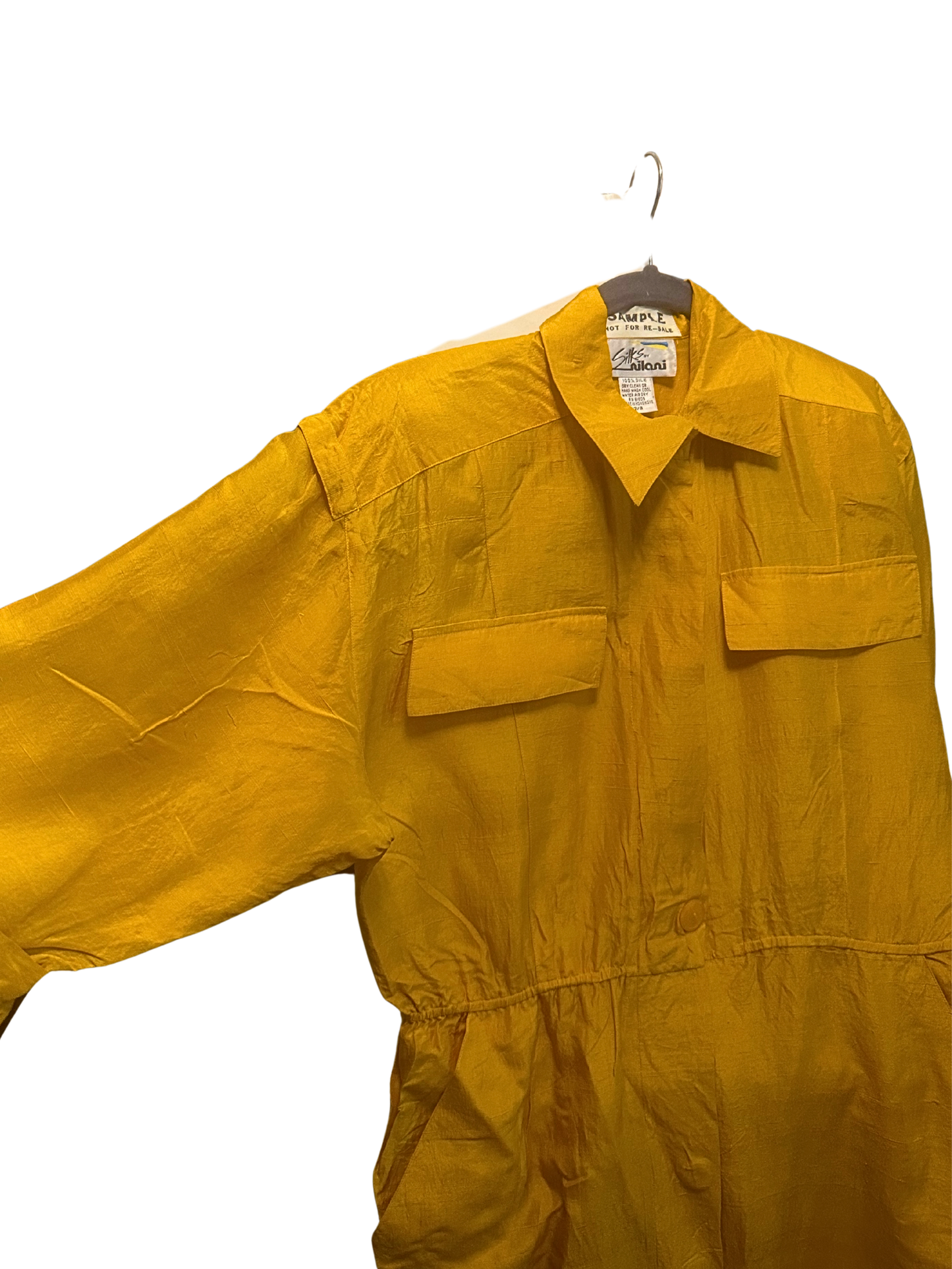 vintage silk gold dress