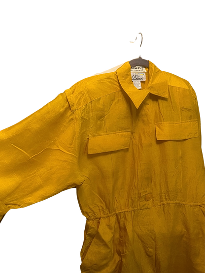 vintage silk gold dress