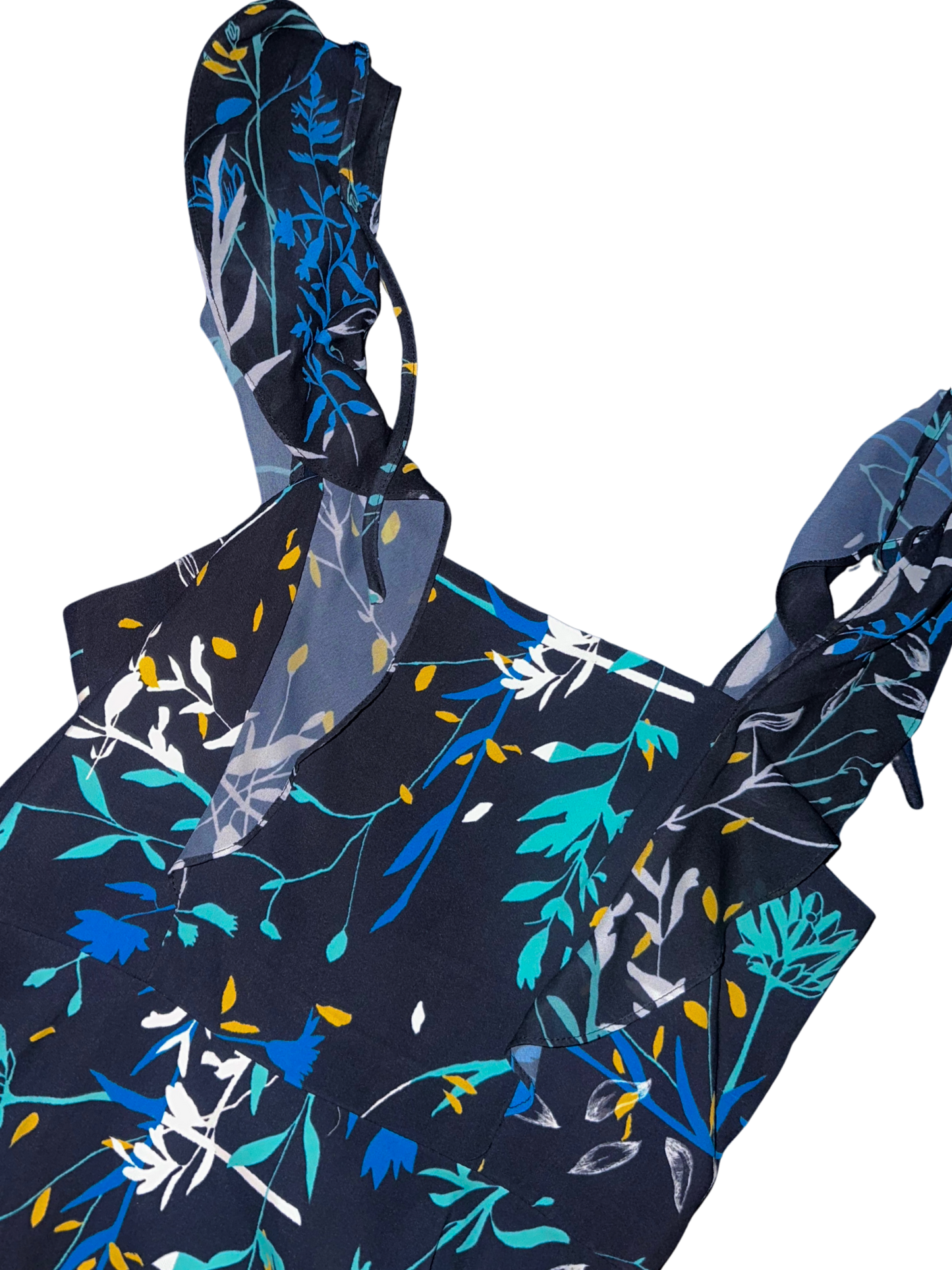 ruffle peplum crepe tank