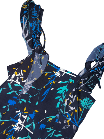 ruffle peplum crepe tank