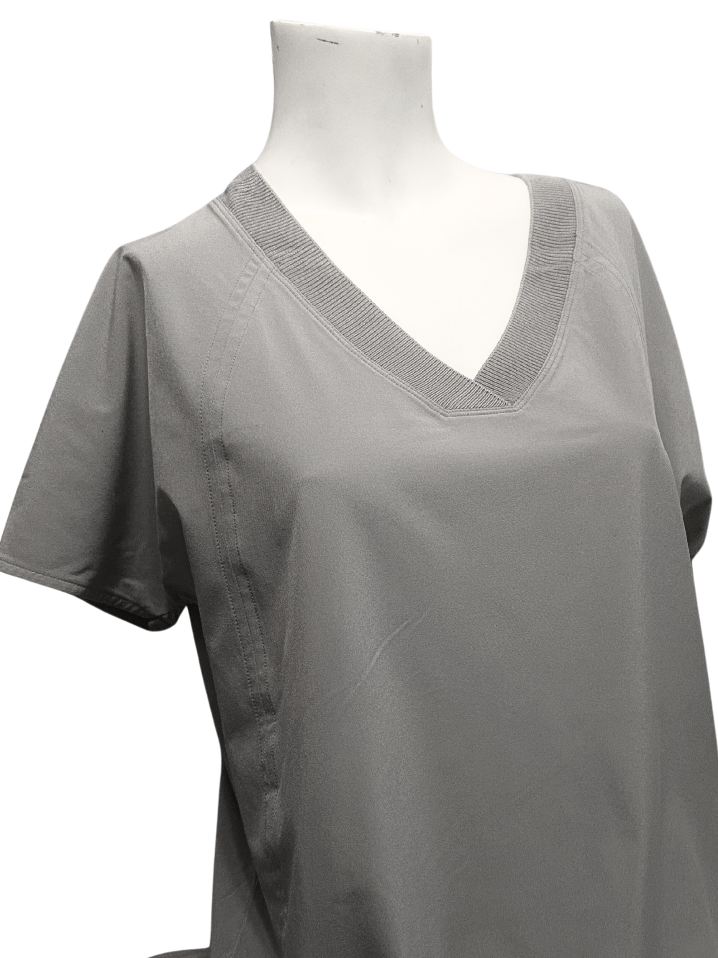 gray workout travel top