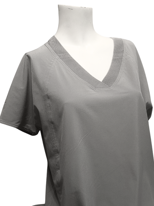 gray workout travel top