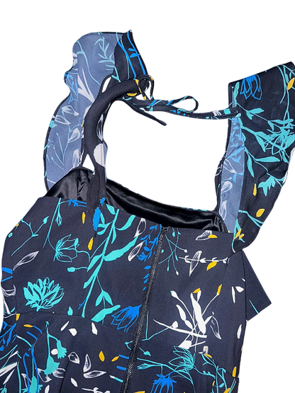 ruffle peplum crepe tank