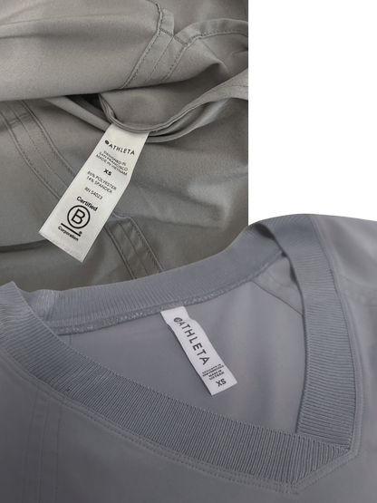 gray workout travel top