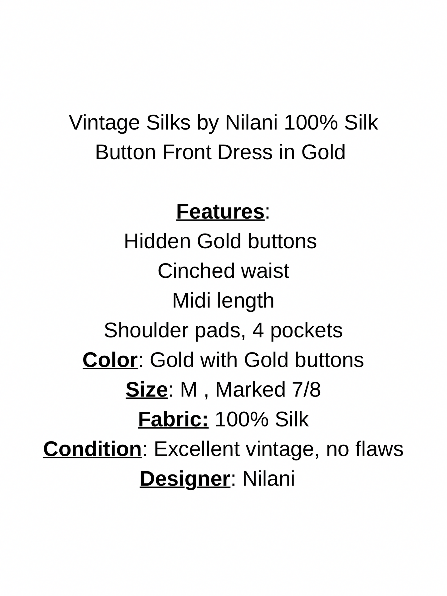 vintage silk gold dress