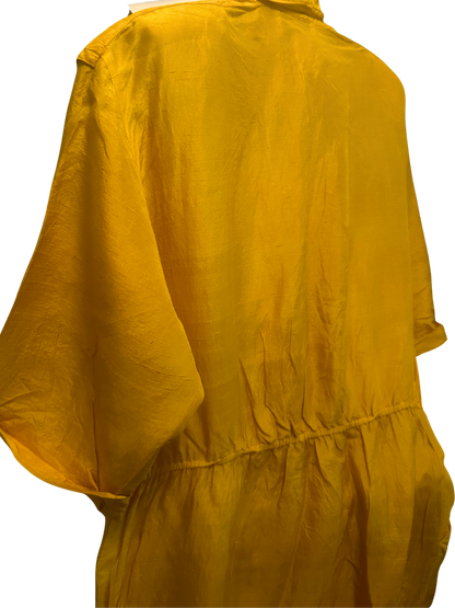 vintage silk gold dress