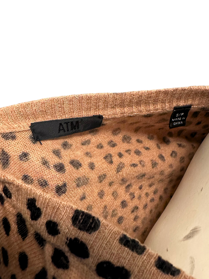 leopard knit sweater