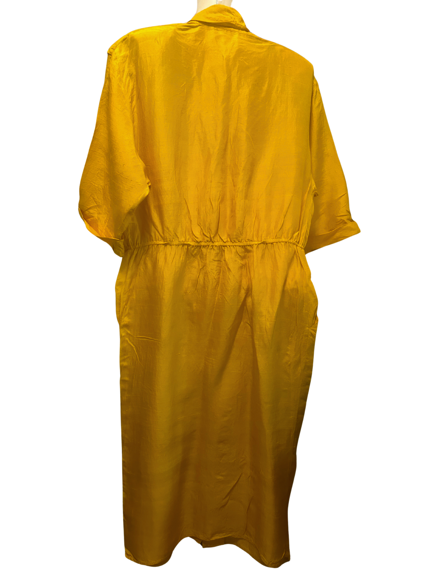 vintage silk gold dress