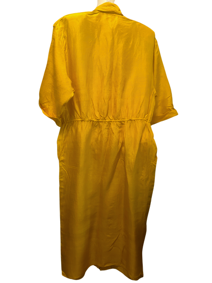 vintage silk gold dress
