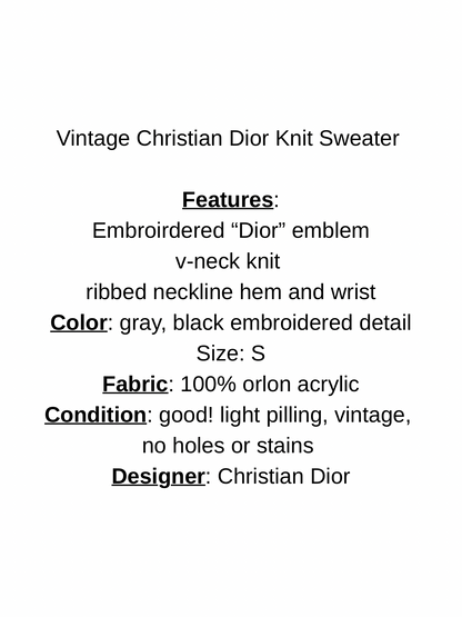 vintage dior knit sweater