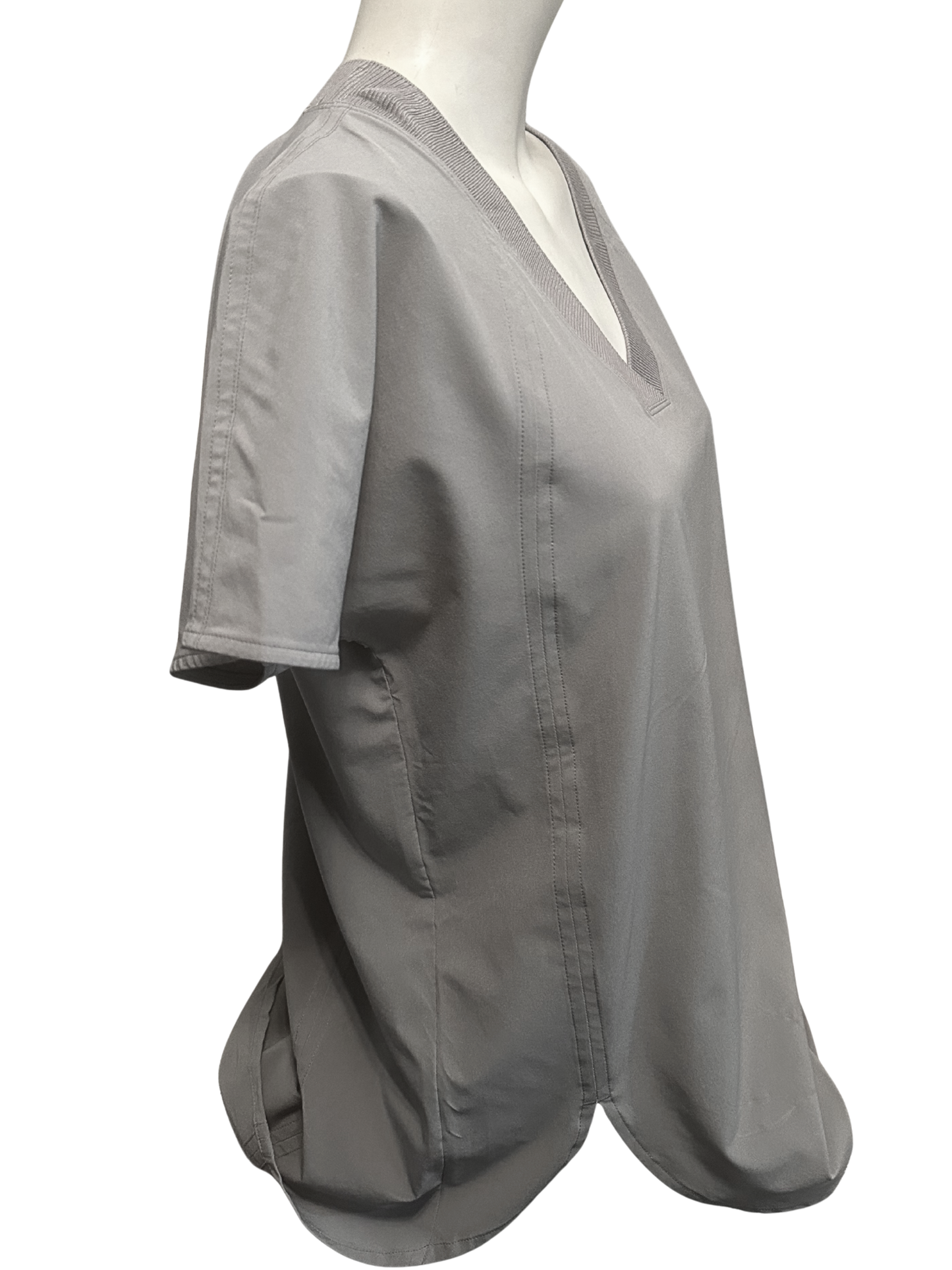 gray workout travel top