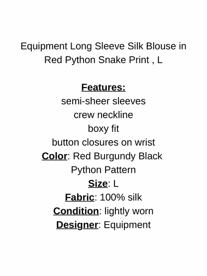 snake print silk blouse