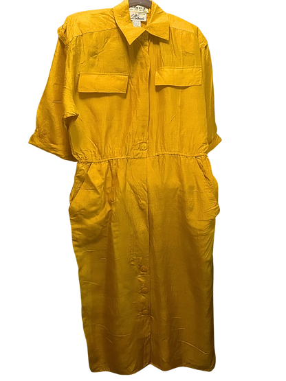 vintage silk gold dress