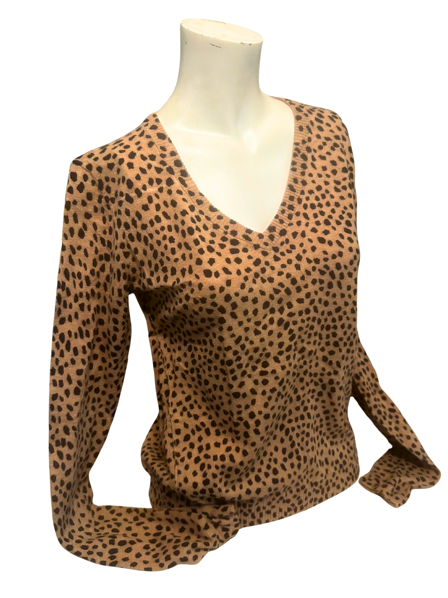 leopard knit sweater