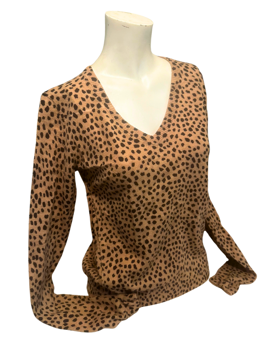 leopard knit sweater