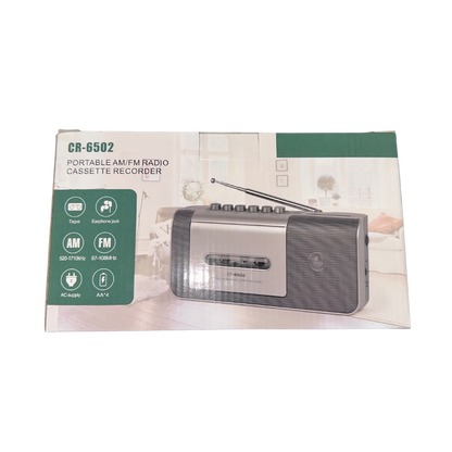 CR-6502 portable cassette recorder